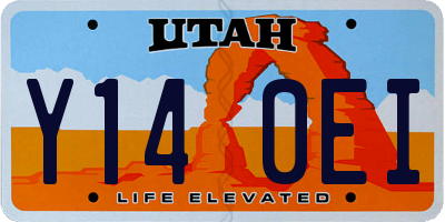 UT license plate Y140EI