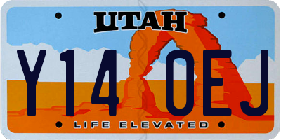 UT license plate Y140EJ