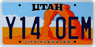 UT license plate Y140EM