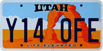 UT license plate Y140FE