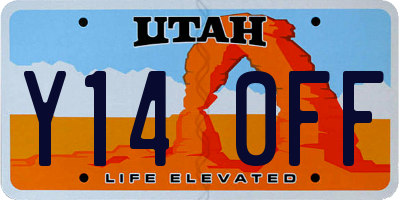 UT license plate Y140FF