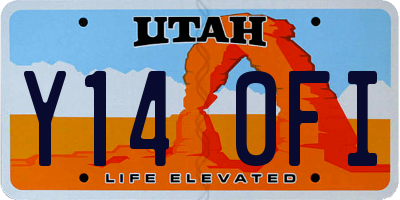 UT license plate Y140FI
