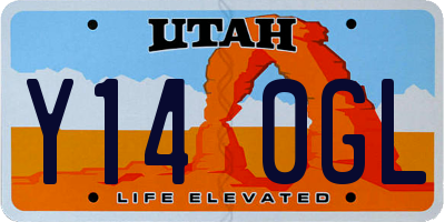 UT license plate Y140GL