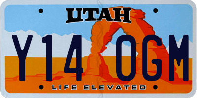 UT license plate Y140GM