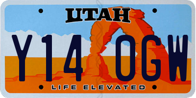 UT license plate Y140GW