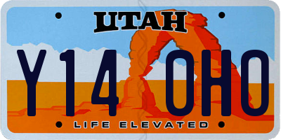 UT license plate Y140HO