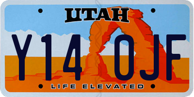 UT license plate Y140JF