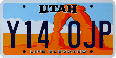 UT license plate Y140JP