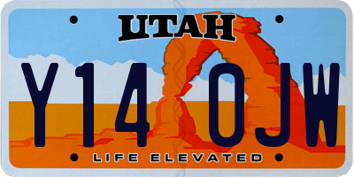 UT license plate Y140JW
