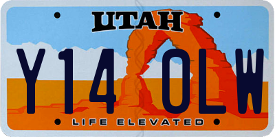 UT license plate Y140LW