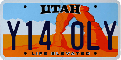 UT license plate Y140LY