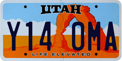 UT license plate Y140MA