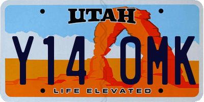 UT license plate Y140MK
