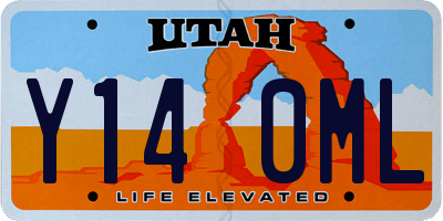 UT license plate Y140ML