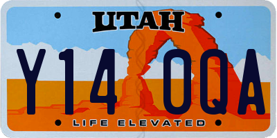 UT license plate Y140QA