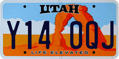 UT license plate Y140QJ