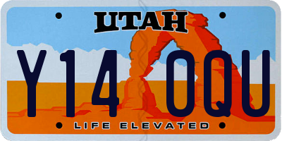 UT license plate Y140QU