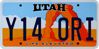UT license plate Y140RI