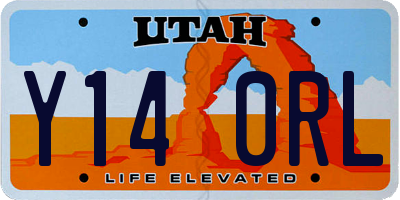 UT license plate Y140RL