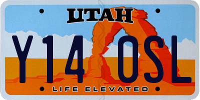 UT license plate Y140SL