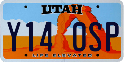 UT license plate Y140SP
