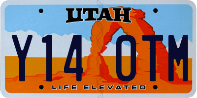 UT license plate Y140TM