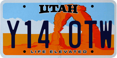 UT license plate Y140TW