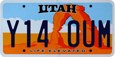UT license plate Y140UM