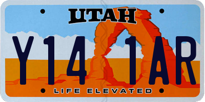 UT license plate Y141AR