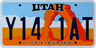 UT license plate Y141AT