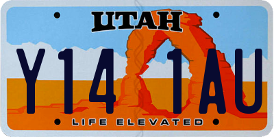 UT license plate Y141AU