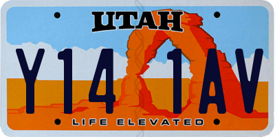 UT license plate Y141AV