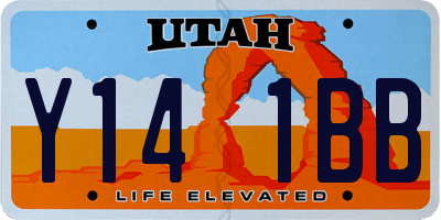 UT license plate Y141BB
