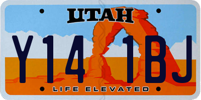 UT license plate Y141BJ