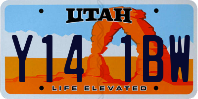 UT license plate Y141BW