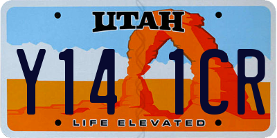 UT license plate Y141CR