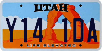 UT license plate Y141DA