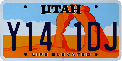 UT license plate Y141DJ
