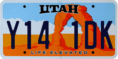 UT license plate Y141DK