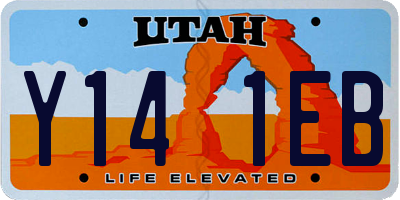 UT license plate Y141EB