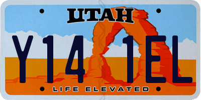 UT license plate Y141EL