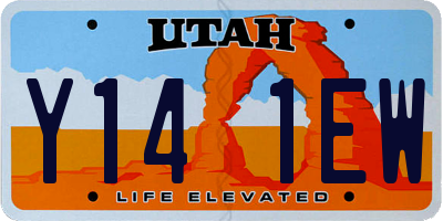 UT license plate Y141EW