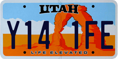UT license plate Y141FE