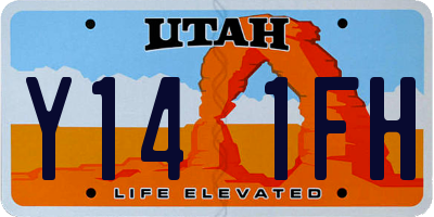UT license plate Y141FH