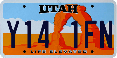 UT license plate Y141FN