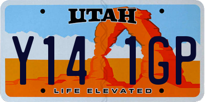 UT license plate Y141GP