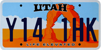UT license plate Y141HK