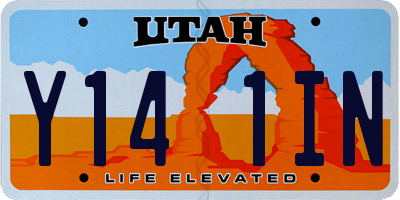 UT license plate Y141IN