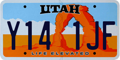 UT license plate Y141JF