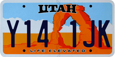 UT license plate Y141JK